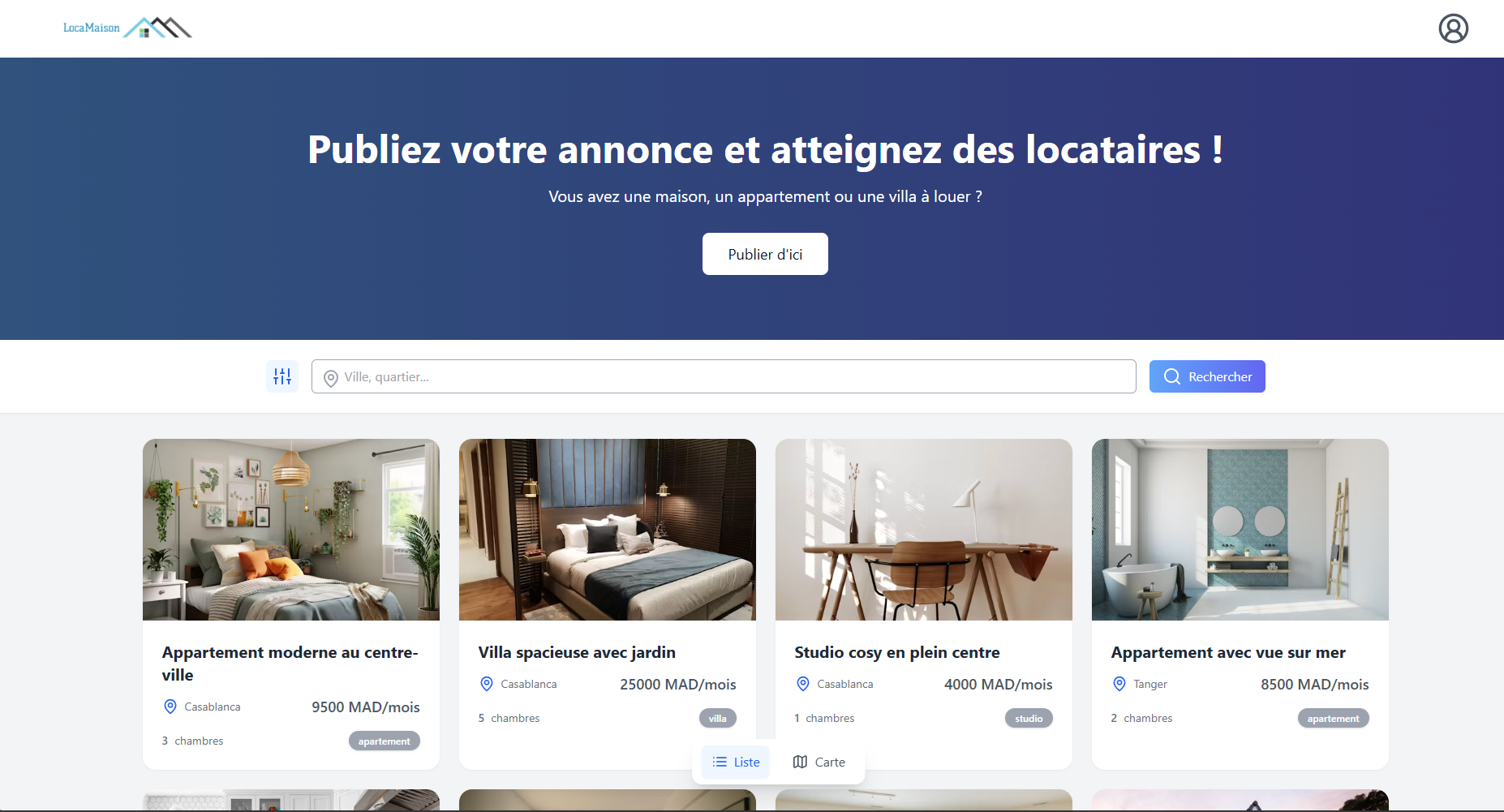 Plateforme de Location de Maisons en Ligne